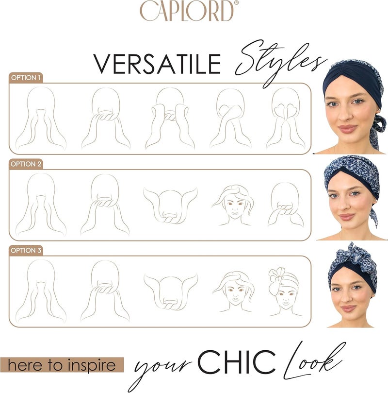 CAPLORD Head Scarf for Women Skull Cap Chemo Patients Headwear Cancer Hair Loss Scarf Headwrap Cover Hat Turban Covering Wrap - Image 3
